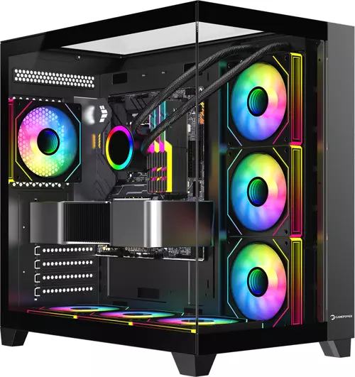 Warcry TopGlass 750W 4xARGB Temperli Cam ATX Siyah Gaming (Oyuncu) Kasa