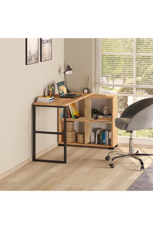 Oskar Katlanir L Çalisma Masası-Bilgisayar Masası-ÇİFTYÖNLÜ