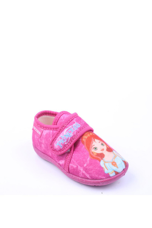 03097 Princess Cırtlı Kız Bebe Fuşya Panduf