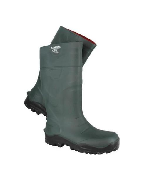 Stl-9910-04 Poliüretan Yeşil Çizme 41 No
