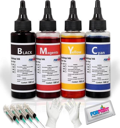 Canon G1400, Canon G2400 Yazıcı Uyumlu Dolum Seti 4X100Ml
