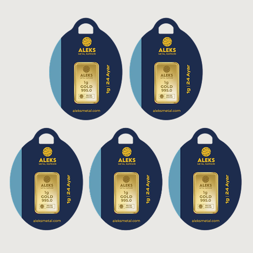 24 Ayar 5 Adet 1 gr 995 AMR Külçe Altın