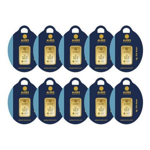 24 Ayar 10 Adet 1 gr 995 AMR Külçe Altın