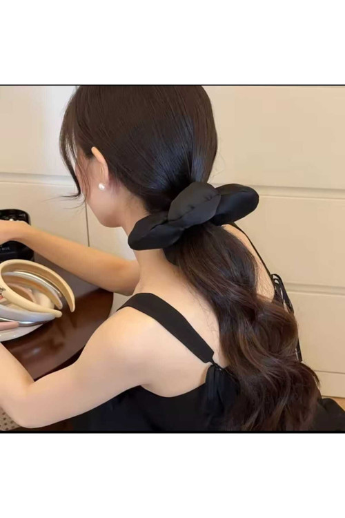 Büyük Boy Pofuduk Papatya Model Saten Kumaş Simit Toka