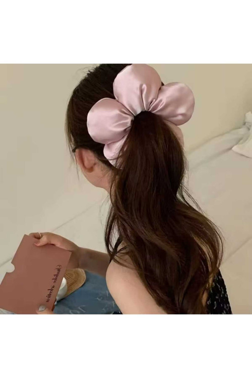 Büyük Boy Pofuduk Papatya Model Saten Kumaş Simit Toka
