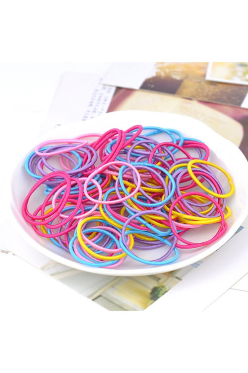 Lily 50 Adet Renkli Kumaş Lastik Toka