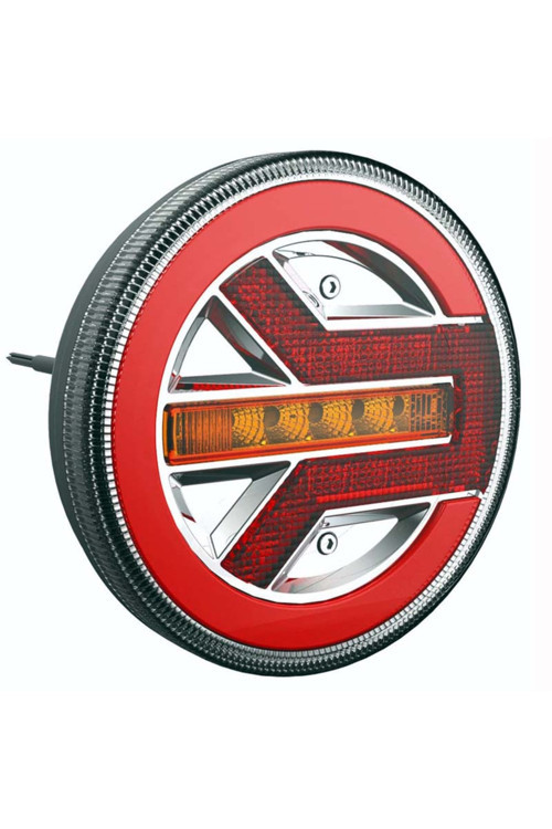 Led Yuvarlak 3 Fonksiyonlu Stop-Sinyal-Park Lambası 10-30V E9 Belgeli Sol