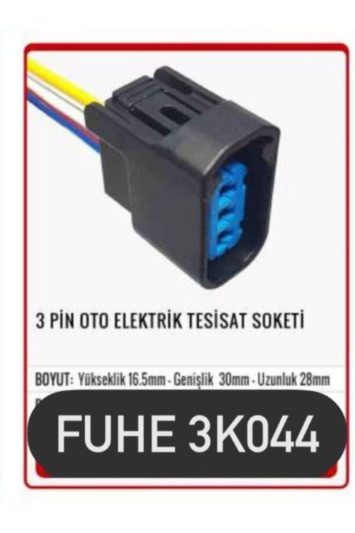Fhe 3K044 3 Pin Oto Elektrik Tesisat Soketi