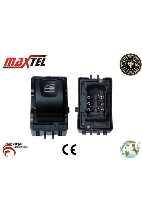 Cam Kaldırma Anahtarı Renault Scenıc Iıı 2009?,Laguna Iıı 6 Pin Arka (Siyah)Oem-254210001R 18204003