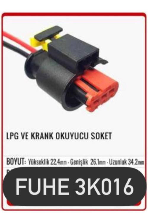 Fhe 3K016 Lpg Ve Krank Okuyucu 3 Pin Oto Elektrik Tesisat Soketi