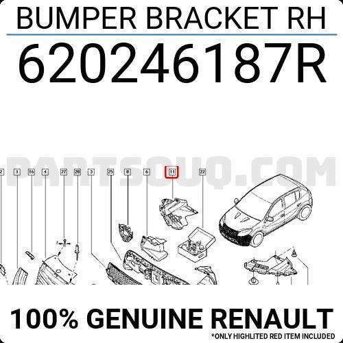 Dacia Sandero 2008 Ön Tampon Alt Koruyucu Sağ Oem No (620246187R)