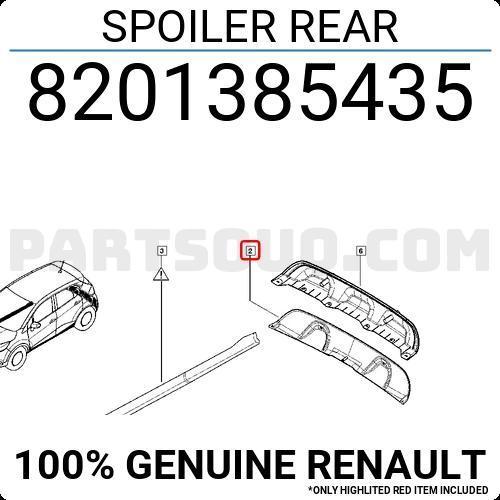 Captur Arka Tampon Bakaliti Siyah 2013- Oem No (8201385435)