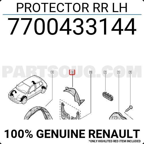 Clio Symbol Çamurluk Davlumbazı Arka Sağ 2003- Oem No (7700433144)