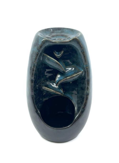 Geri Akışlı Buhurdanlık ve Tütsülük Seramik - Mavi