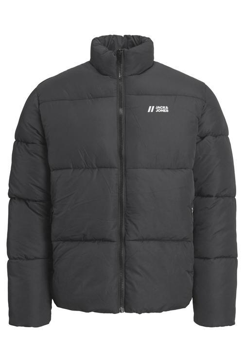 Erkek JJMAX Puffer Mont – Siyah, Dik Yaka, Su Geçirmez, Regular Fit, Kışlık Şişme Mont 