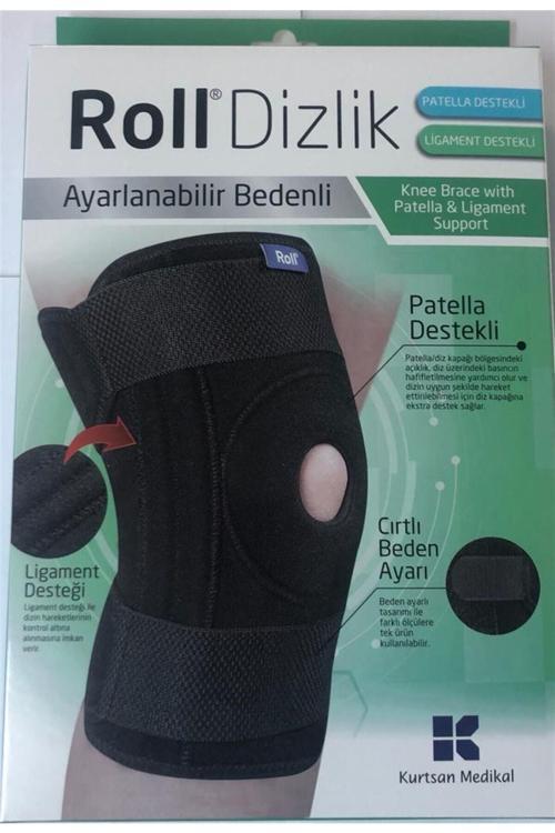 Standart Dizlik Ayarlanabilir Bedenli Patella Ve Ligament Destekli Çırtlı Standart