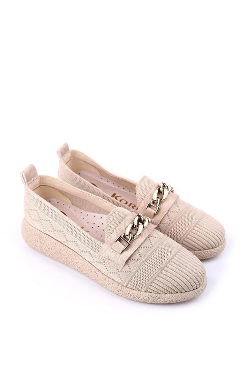 4757 Kadın Triko Örme Günlük Rahat Babet Ayakkabı