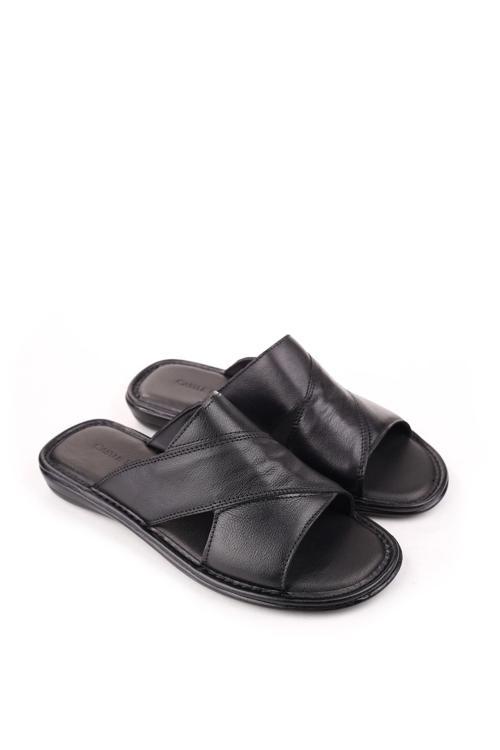 8523 Erkek Ortopedik Taban Hakiki Deri Terlik