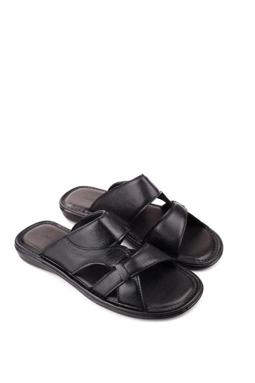 8521 Erkek Ortopedik Taban Hakiki Deri Terlik