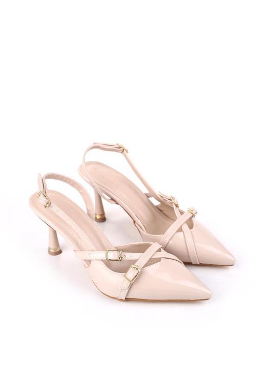 0083 Rugan Kadın Klasik 7 Cm Topuklu Ayakkabı