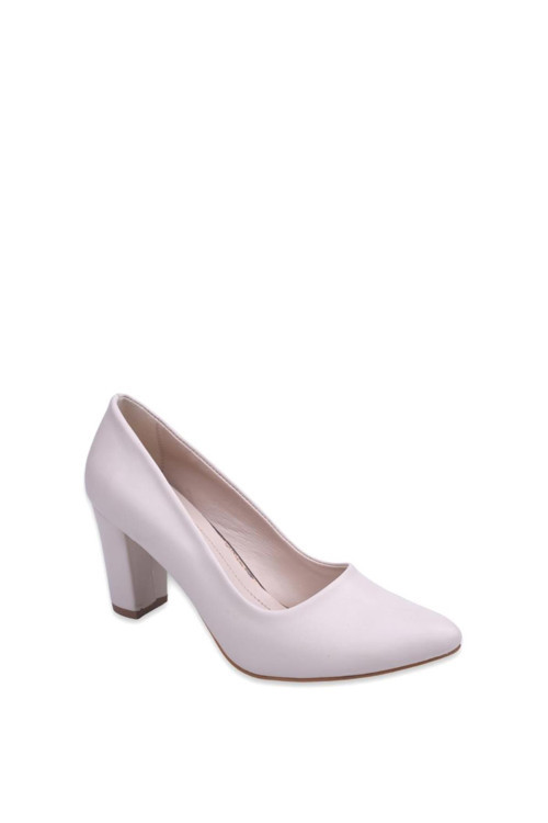 1540 Kadın Siyah 7,5 cm Kalın Topuk Stiletto Ayakkabı