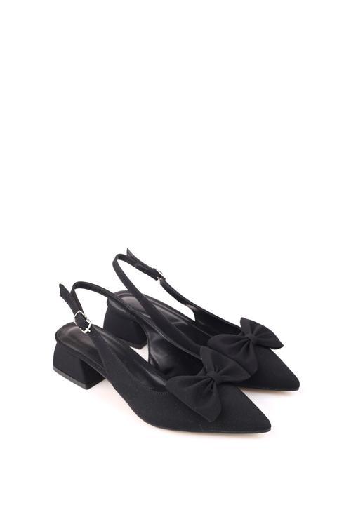 MR150 Kadın Fiyonklu 4,5 Cm Topuklu Ayakkabı