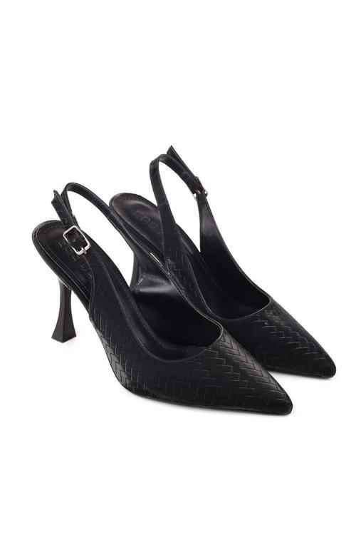 5031 Kadın 9 Cm Topuklu Arkası Açık Stiletto Ayakkabı