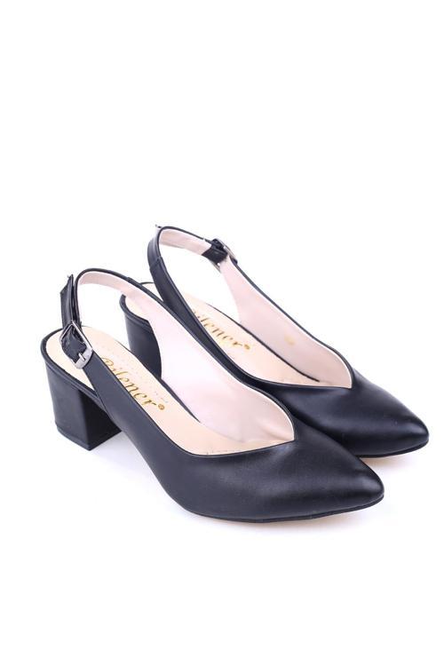 4847 Kadın 6 cm Topuklu Arkası Açık Klasik Ayakkabı