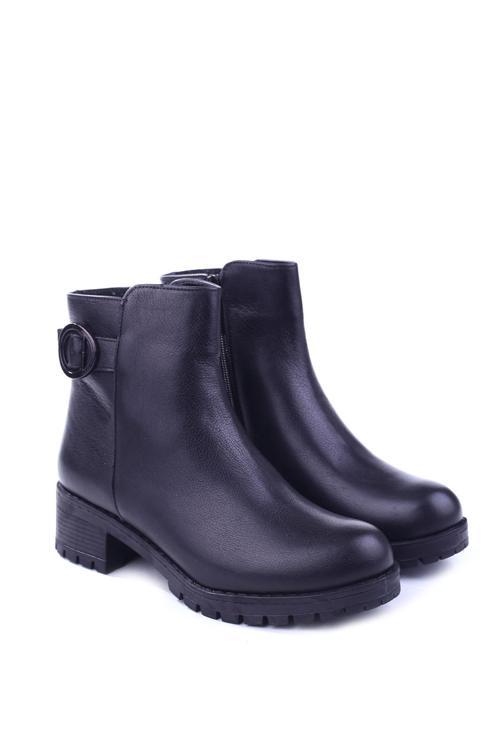 2685-1 Termo Taban 4,5 cm Topuk Hakiki Deri Kadın Bot