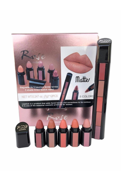 Rose 5'Li Kalem Model Ruj Seti