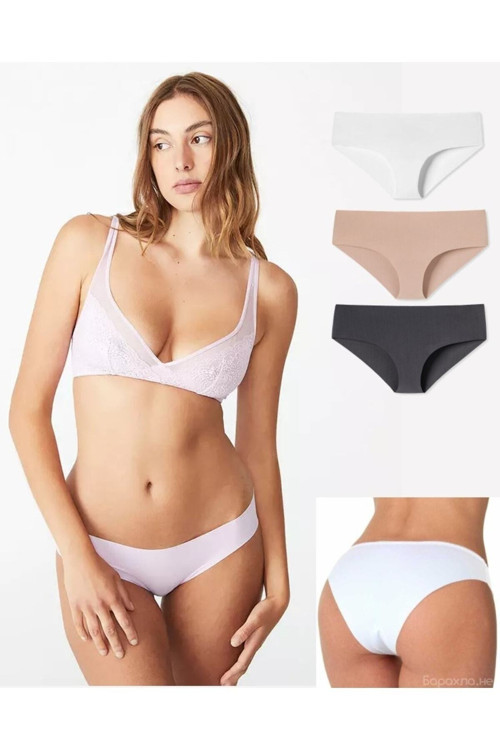 Kadın Lazer Kesim Dikişsiz Külot Alt Iç Çamaşır 3 Lü Paket