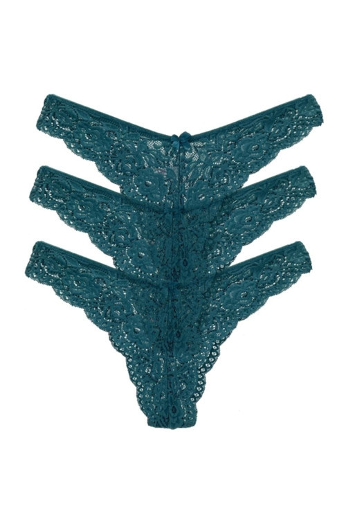 Gecko Brazilian Dantelli Fantazi Kadın Külot 3'Lü