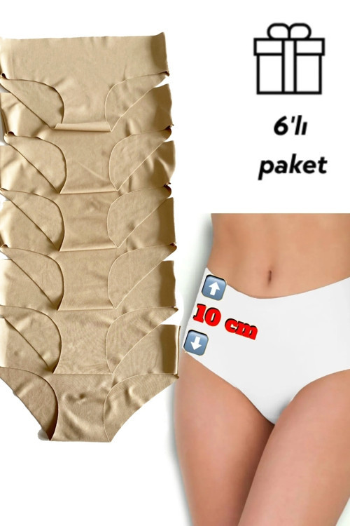 Kadın Lazer Kesim Dikişsiz Esnek Iz Yapmayan Toparlayıcı Ter Emen 6 Lı 6 Adet Külot