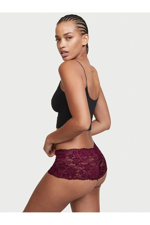 Gecko Kadın Dantelli Şort Boxer Fantazi Kadın Külot