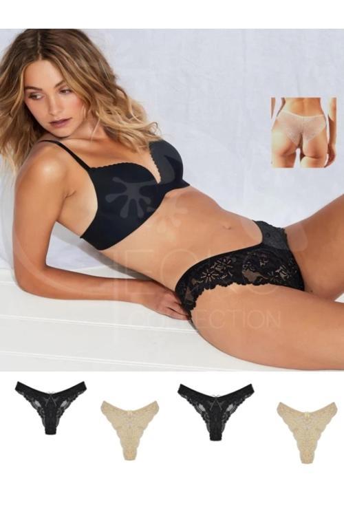 Gecko Brazilian Dantelli Kadın Külot 4'Lü