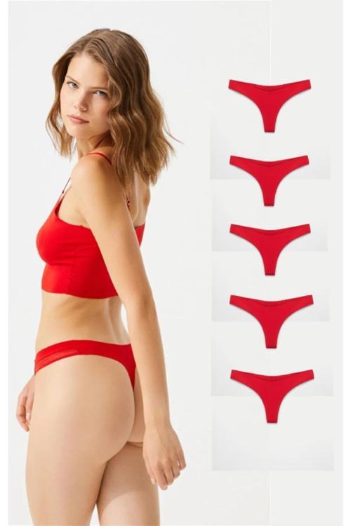 Tanga Lazer Kesim Kadın Külot Iz Yapmaz 5 Adet