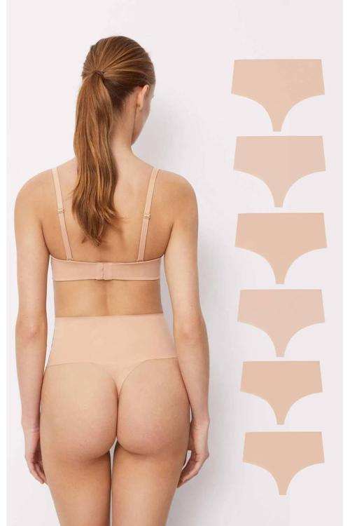 Gecko Yüksek Bel String Tanga Lazer Kesim Toparlayıcı 6 Adet