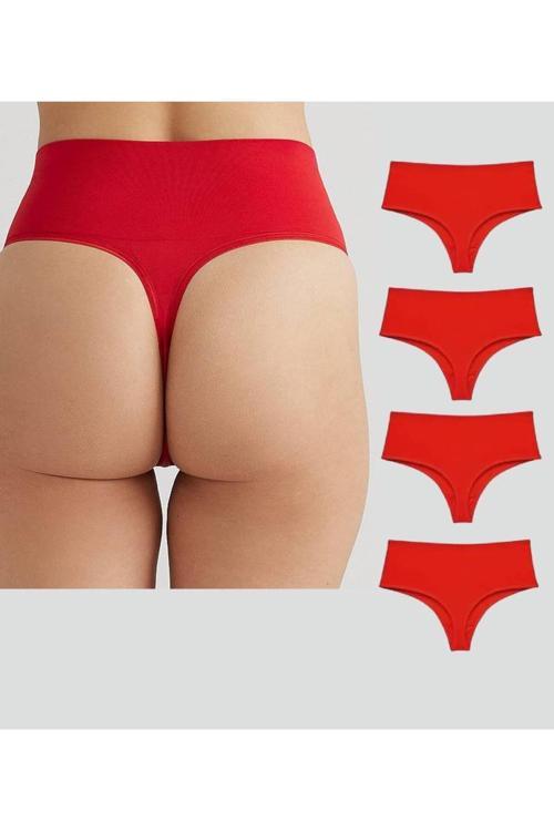 Gecko Yüksek Bel String Tanga Lazer Kesim Toparlayıcı 4 Adet