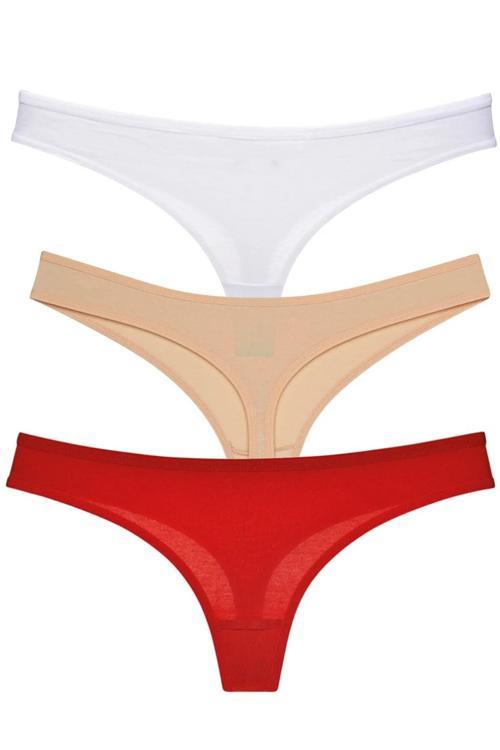 Gecko Kadın String Tanga Lastikli Külot 3 Adet