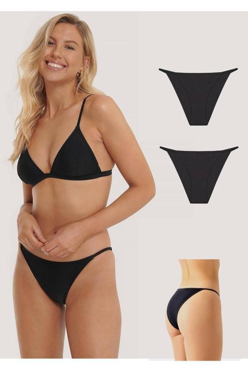 Gecko Slip Bikini Brazilian Lastikli Kadın Külot 2 Adet