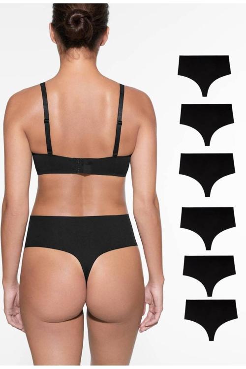 Gecko Yüksek Bel String Tanga Lazer Kesim Toparlayıcı 6 Adet