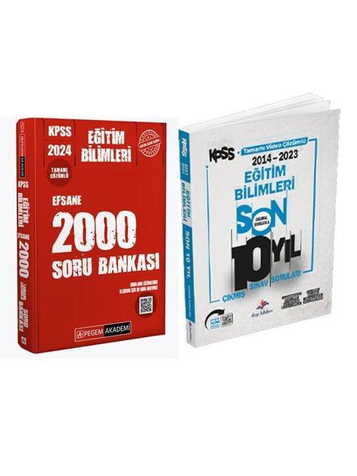 Pegem 2024 Eğitim Bilimleri Efsane 2000 Soru ve Dizgi Eğitim Bilimleri Son 10 Yıl Çıkmış Soru Seti