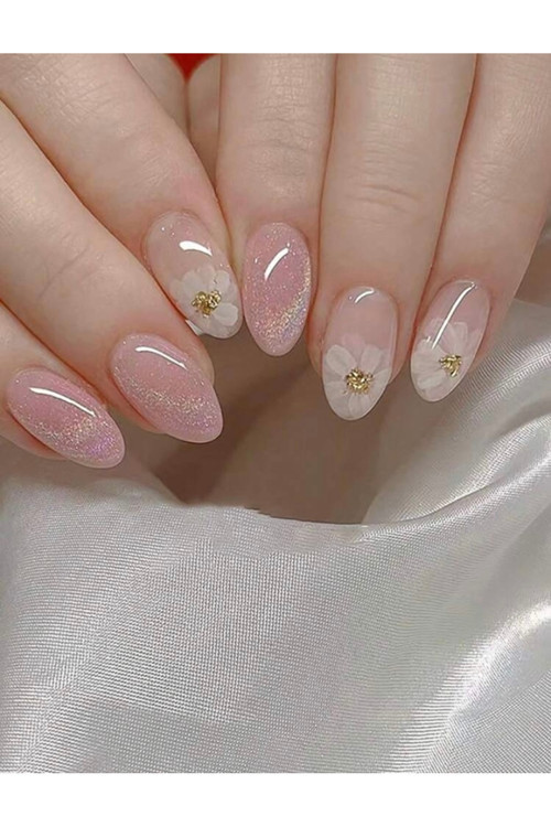 Vanilla Avenue Pembe Desenli Kendinden Yapışkanlı Takma Tırnak Seti