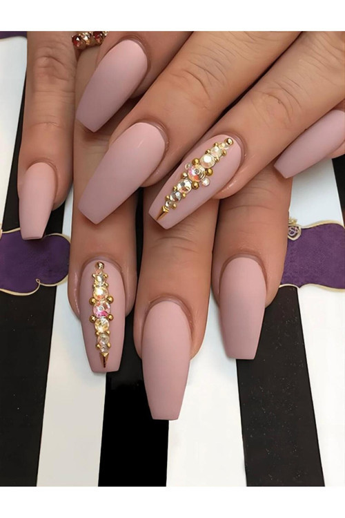 Vanilla Avenue Pembe Desenli Kendinden Yapışkanlı Tırnak Seti 24 Adet