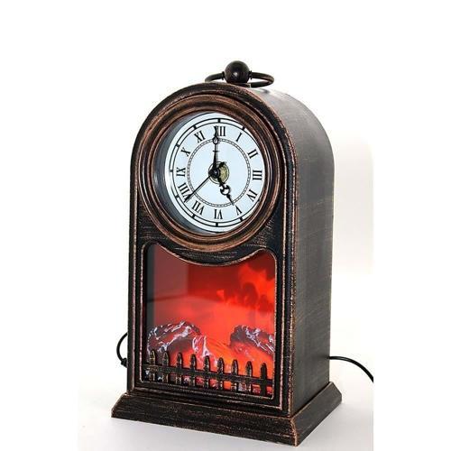 DEKORATİF LED IŞIKLI SAATLİ  ŞÖMİNE (USBLİ)