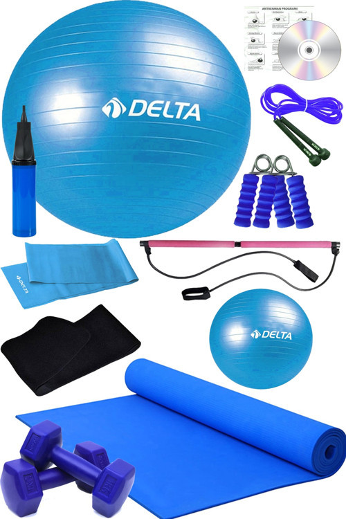 12 Li Pilates Studio Aleti Barı Pilates Seti Pilates Minderi 1 Kg Dambıl Plates Topu Seti