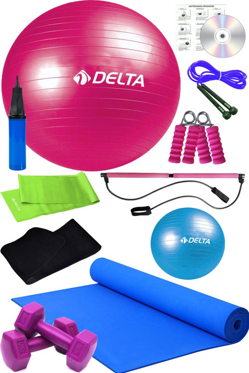 12 Li Pilates Studio Aleti Barı Pilates Seti Pilates Minderi 1 Kg Dambıl Plates Topu Seti