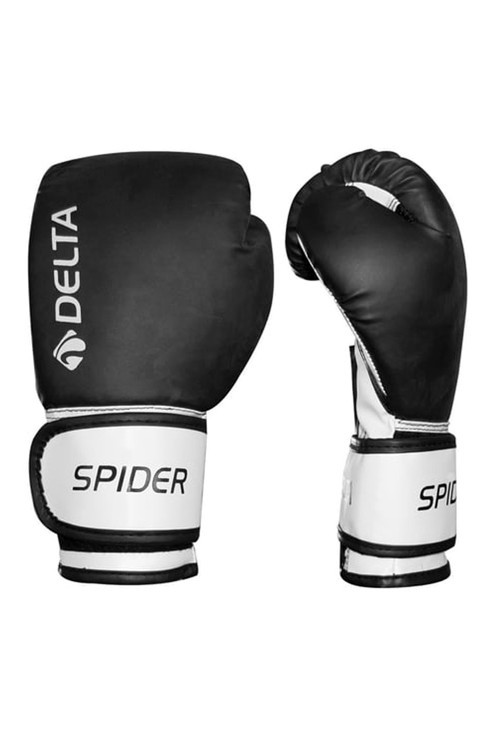 Boks Eldiveni Spider Siyah 8 Oz & 45–65 Kg Sporcular İçin Kick Boks, Muay Thai, Sparring Eldiven