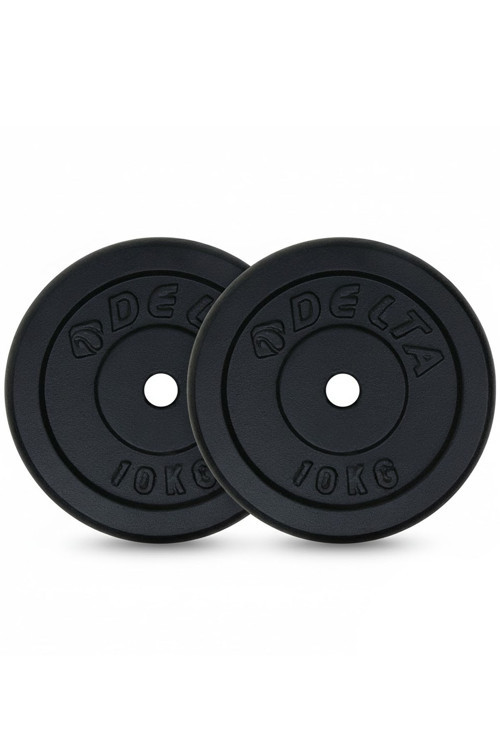 Döküm Plaka Siyah 10 Kg X 2 Adet Toplam 20 Kg | Ağırlık Dambıl Plakası Dayanıklı Ve Ergonomik Set