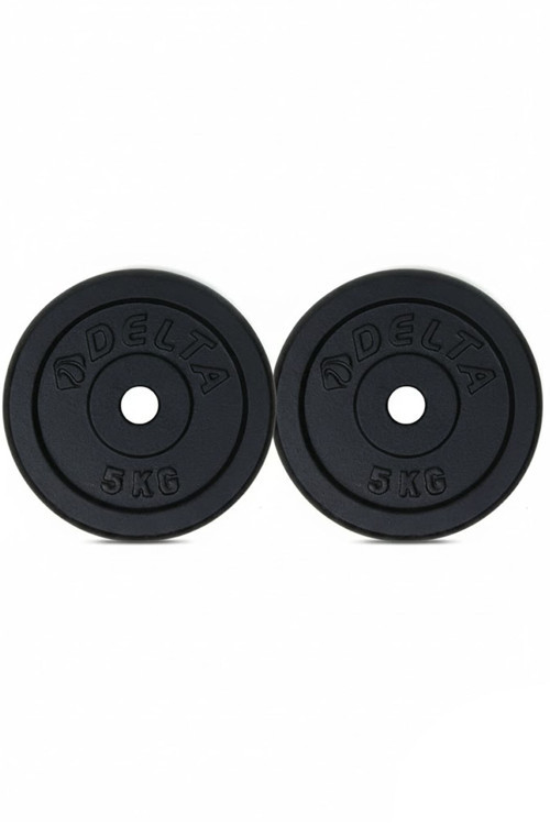 Döküm Plaka Siyah 5 Kg X 2 Adet Toplam 10 Kg | Ağırlık Dambıl Plakası Dayanıklı Ve Ergonomik Set
